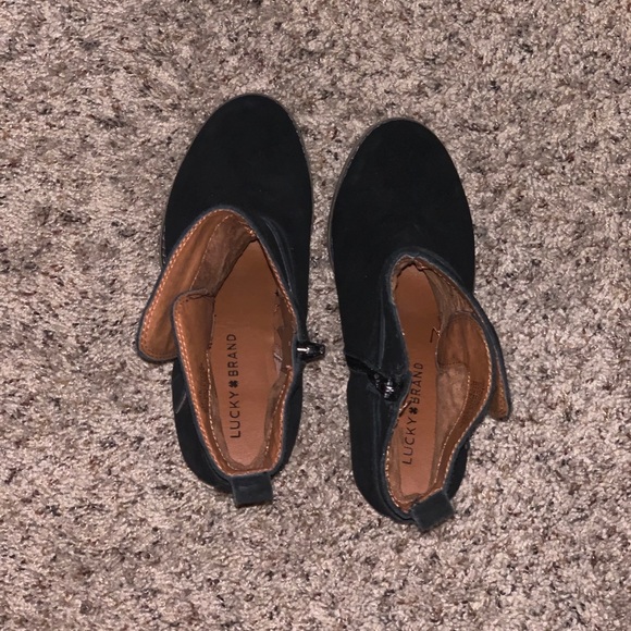 Lucky Brand suede black heeled boots - Picture 4 of 5